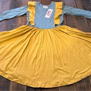Dot Dot Smile size 7 Girls Ruffle Twirl Dress New color block